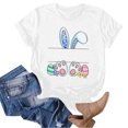 thumbnail image 4 of TSADFHJI Hauts de Noël pour Femmes 2X Haut Décontracté à Manches Courtes Imprimé de Pâques Col Rond T-Shirt Manches Courtes TTG Blanc, 4 of 4