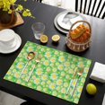thumbnail image 4 of Vintage Boho Daisy Placemats Set of 4, 12x18 Inch Floral Wildflower Linen Table Mats with Cute Yellow Daisy Artwork for Kitchen Dining, Washable Summer Bloom Retro Aesthetic Decor, 4 of 6