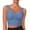 Oasis Blue, variant on Womens Sport Bras Athletic Tank Tops Padded Yoga Tops with Built in Bras Soft Wirefree V Neck Workout Tank Light Support Longline Wide Straps