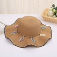 thumbnail image 1 of DONGYUN001-Sombrero de ala ancha flexible para mujer, gorra de paja, informal, floral, Panamá, vacaciones al aire libre, playa, Verano Fivean unisex, 1 of 2