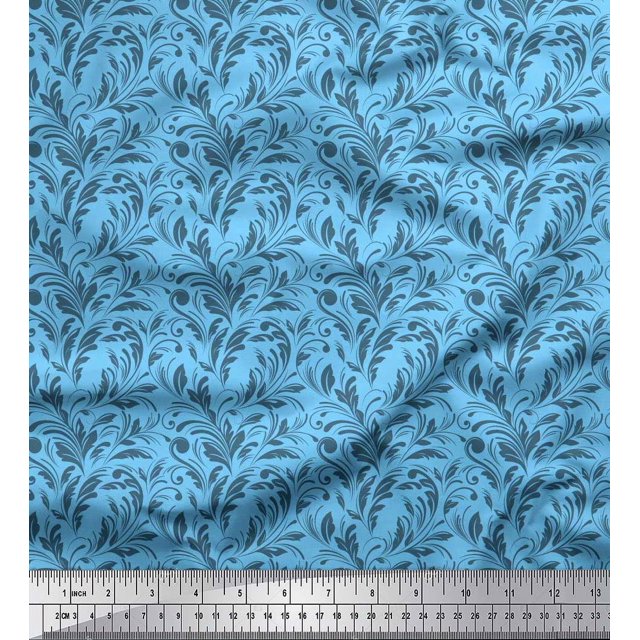 Soimoi Japan Crepe Satin Fabric Swirl Abstract Fabric Prints By Yard 42 Inch Wide