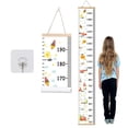 thumbnail image 1 of Tabla de crecimiento para niños, tabla de altura desmontable, regla de tabla de crecimiento infantil para niños, marco de madera para niños, tela, lona, regla de medición de altura extraíble, tabla de crecimiento de altura de pared (7,9 x 79 pulgadas) Ormromra WMZL-2383-3, 1 of 5