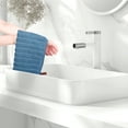 thumbnail image 6 of REGALWOVEN Striped 12 Pack Washcloths Pure Cotton Face Towels Comfort Towels Blue, 6 of 7