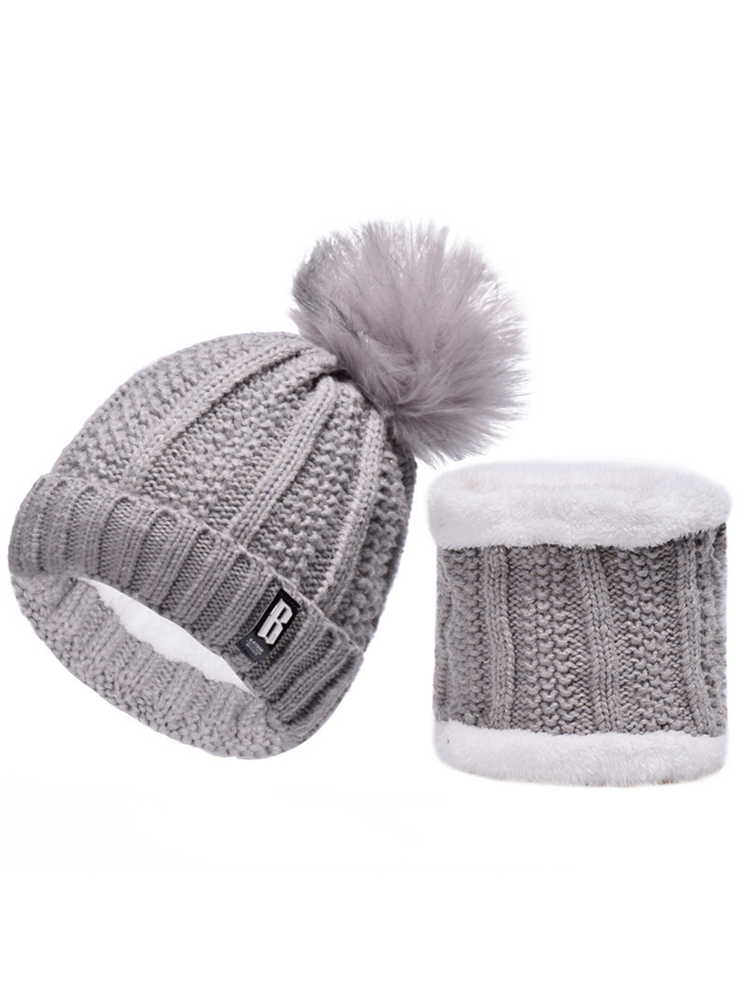 bobble hat scarf and gloves set womens