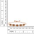 thumbnail image 2 of Gem Stone King 6.51 Ct Brown Tiger Eye E-F Lab Grown Diamond 18K Rose Gold Plated Silver Bracelet for Women, 2 of 3