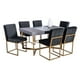 thumbnail image 3 of Comedor MOBILKRAFT Caceres 6 Sillas Tubular y Cubierta laminada color Negro y Oro, 3 of 5