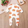 thumbnail image 4 of WIBACKER Halloween Cotton Newborn Baby Footie Pajamas, Sleep and Play Footed Zipper Sleeper for Baby , Pumpkin, 4 of 8