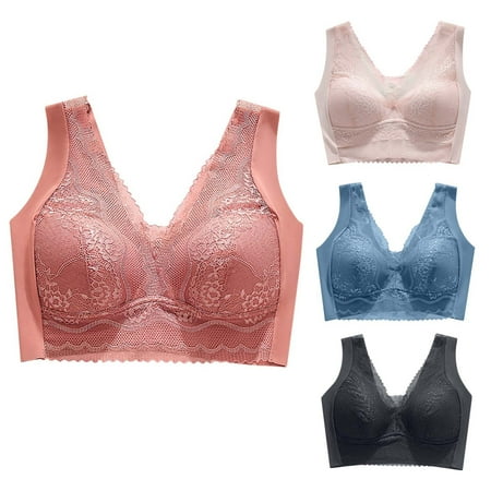 

Darzheoy Women Lace Bralette Plus Size Vest Crop Wireless Lingerie Deep V Sexy Underwear Camisole Cute Bra Womens Bra 44