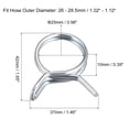thumbnail image 2 of Unique Bargains Double Wire Spring Hose Clamp, 65Mn Steel 25mm Fuel Line Silicone Tube Spring Clips, Silver Tone, 10 Pack, 2 of 5