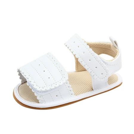 

Kids Sandals Boys Walking Flat Sole Non-Slip Rubber Soft Prewalker Sandal White 11