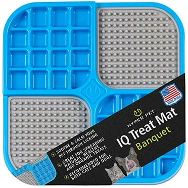 Hyper Pet IQ Treat Mat | Made in USA | Dog Lick Mat & Fun Alternative to Slow Feeder Dog Bowls, Snuffle Mat for Dogs, and Dog Puzzle Toys | Calming Mat for Dog Anxiety Relief | Just Add Healthy Treats