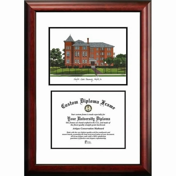 Campus Images VA992V-1185 11 x 8.5 in. Norfolk State Scholar Diploma Frame - Satin Mahogany