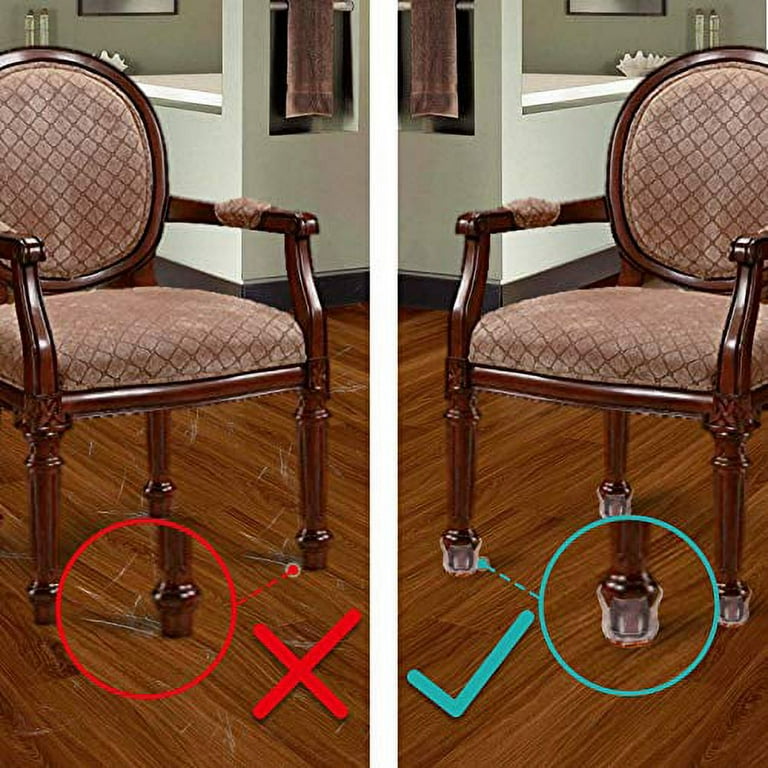 MelonBoat 16 Pack Chair Leg Floor Protectors Fit Round Leg 1 1 4 to 1 3 8 inches Chair Leg Caps with Furniture Felt Slider Glide Pads A RD034 Fit