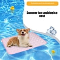 thumbnail image 6 of Lksixu Summer Cooling Mat for Dogs & Cats, 20.5"x24.4" Ice Silk Self-Cooling Sleeping Pad, Soft Breathable Non-Toxic Pets Cooling Cushion Portable and Washable Pet Cooling Blanket for Indoor Outdoor, 6 of 9