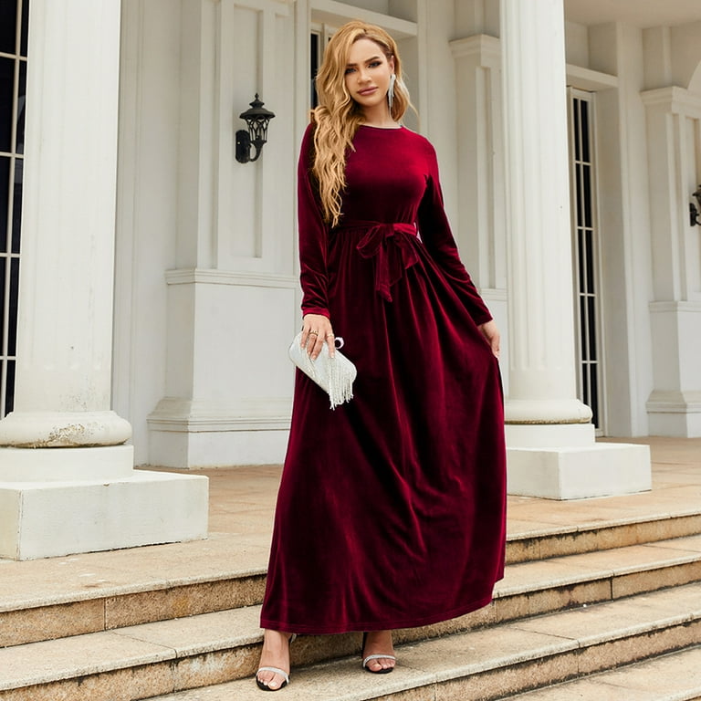 chinese dress ladies Maternity Gwen Velvet Dress
