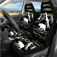 thumbnail image 2 of Binienty 14 PCS Car Seat Covers Full Set with Steering Wheel Cover Armrest Pad American Flag Mountain Automotive Seat Covers Universal for SUV Truck Sedan Auto Interior Accessories, Easy to Install, 2 of 8