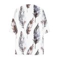 thumbnail image 4 of UVEASISHA Womens Plus Hawaiian Kimono,Women Kimono Cardigans Casual Summer Tops Cover up Open Front Floral Print Resort Wear Puff Sleeve Beach Kimonos 2025,Gray,XL, 4 of 5