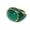 Green, variant on Men Women's Oval Gemstone Stainless Steel Ring Minimalist Personalized Vintage Band Jewelry Blue Size 9
