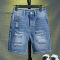 thumbnail image 6 of Gubotare Boys Baggy Jean Shorts Loose Fit Vintage Wide Leg Jorts Y2K Streetwear Hip Hop Casual Denim Shorts Teen Elastic Waist Bermuda Size 8-9 (Blue,8-9 Years), 6 of 6