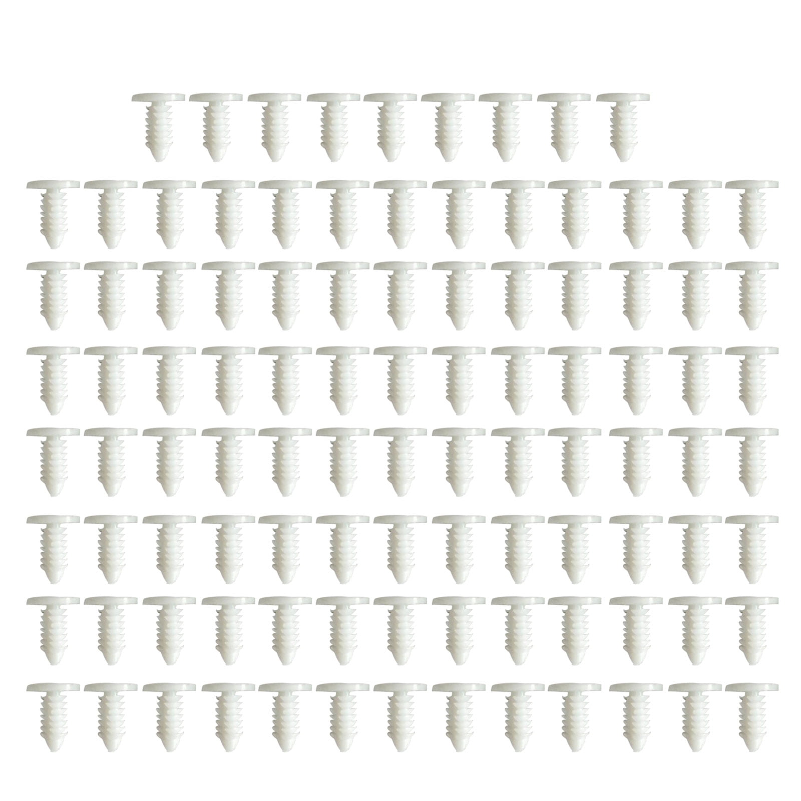 50Pcs White Car Door Panel Trim Push Pin Rivet Clip Fastener