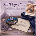 thumbnail image 3 of Black Engagement Ring for Women Mystic Topaz CZ Heart Promise Ring  Gift for Her Ginger Lyne, 3 of 8