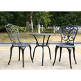 thumbnail image 3 of 3-Piece Cast Aluminum Outdoor Patio Bistro Set with Cushions, Rust-Resistant Table and Chairs for Garden, Balcony, or Porch, 3 of 9