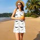 thumbnail image 3 of Fotbe Dachshund Dog Vestido de Verano sin Mangas para Mujer – Vestido Midi Línea A, Estilo Camiseta Floral, Vestido Playero Casual y Fluido, 3 of 7