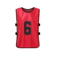thumbnail image 4 of Tignapoo 12-Pack Dual Color Team Vests for Kids - Red & Sky Blue, Breathable and Comfortable Sports Training Jerseys for Football, Basketball, and More, 4 of 6