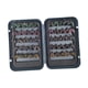 thumbnail image 1 of Kit de 50 piezas de moscas de pesca con anzuelos para principiantes con caja de almacenamiento, accesorios profesionales, aparejos, señuelos de pesca, 1 of 8