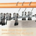 thumbnail image 5 of ZYENRY 20 Pcs Pant Hangers with Clips, 11.8Inch Skirt Hangers with Non-Slip Adjustable Clips, Stainless Steel Hanger with Clip, 360° Rotatable Ultra Thin Coat Trousers Pants Hangers for Space Saving, 5 of 7