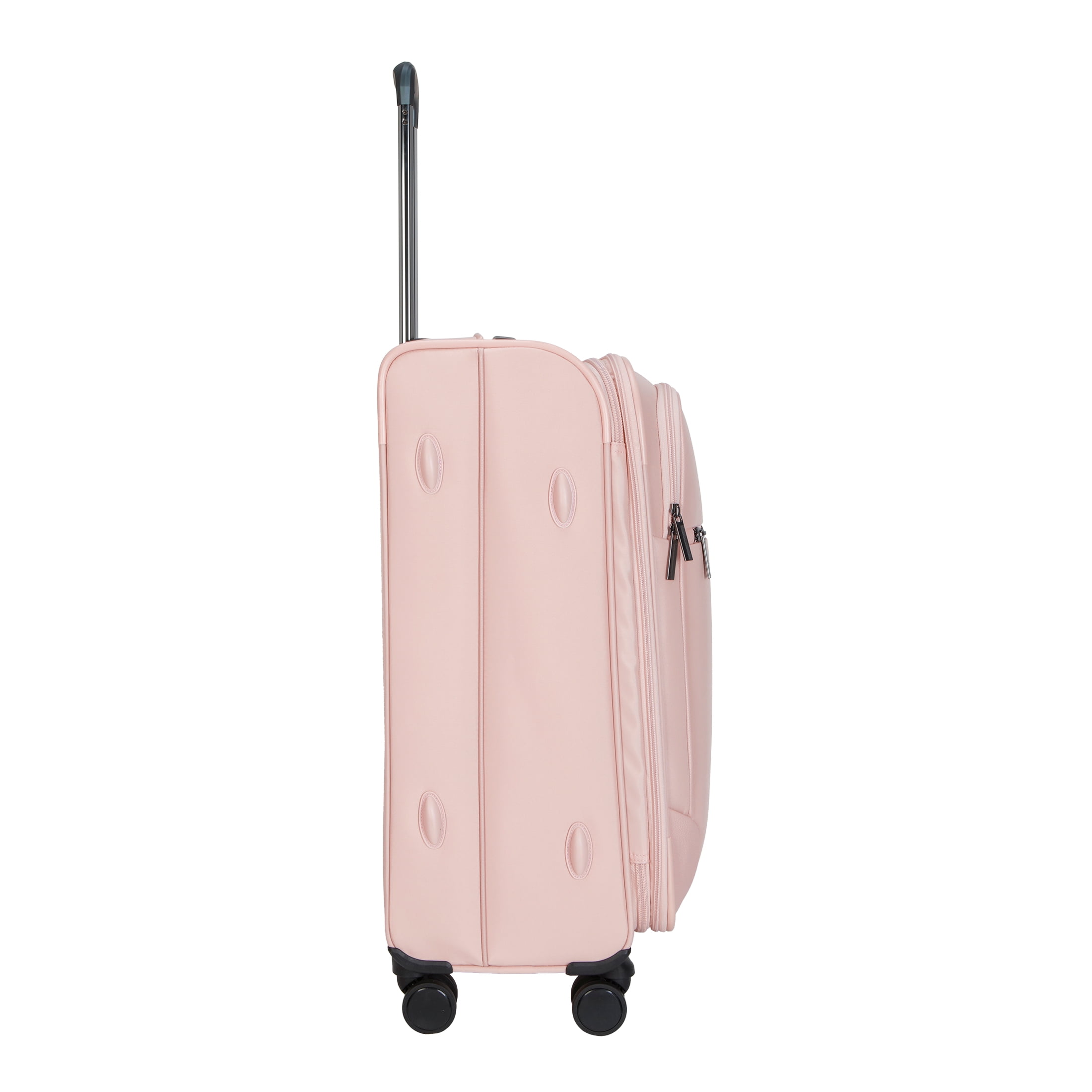 btL 28-inch Nylon Softside Expandable Checked Upright Luggage With 360 Spinner Wheels and Divider Pockets, Rose Smoke