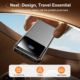 thumbnail image 2 of Portable Charger with Built-in Cables and AC Wall Plug, 10000mAh Slim USB-C Battery Pack, 15W Fast Charging Travel Essential Portable Phone Charger Compatible with iPhone, Samsun, Android，Black, 2 of 7