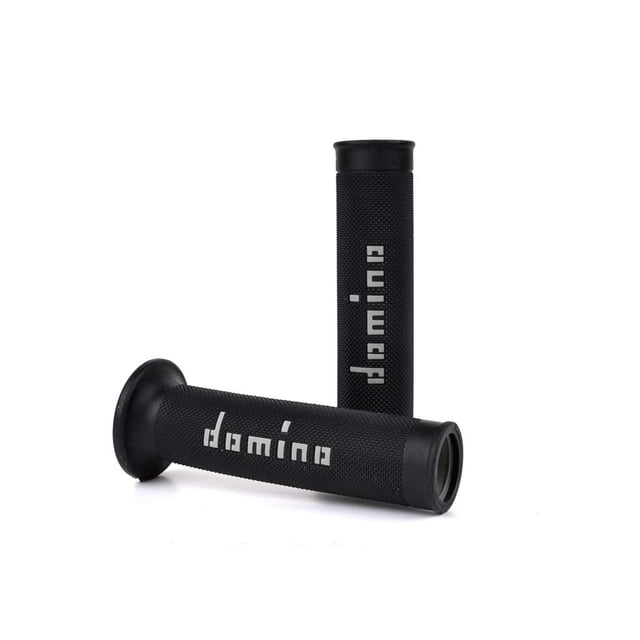 Puños para motocicleta DOMINO A010 Racing negro y gris 126 mm