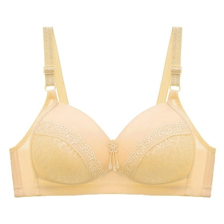 

Mrat Everyday Bras Comfortable Bra for Everyday Woman s Solid Color Comfortable Hollow Out Perspective Bra Underwear No Rims Women s T-Shirt Bra Lightly