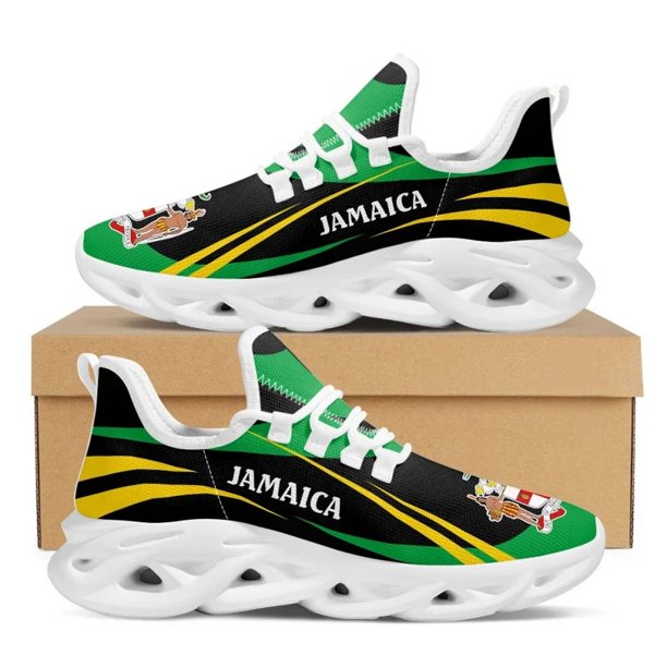 Zapatos con la bandera de Jamaica para hombre, zapatillas informales para correr, calzado transpirable, diseño personalizado, zapatos para hombre
