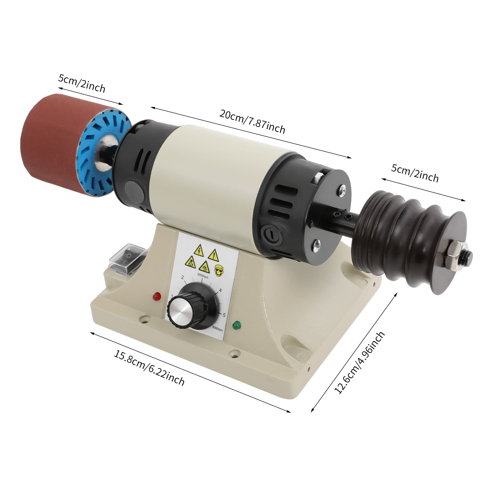 Free Standing White Electric Leather Burnishing Machine Edge Grinding Edge Polishing 8000RPM 350