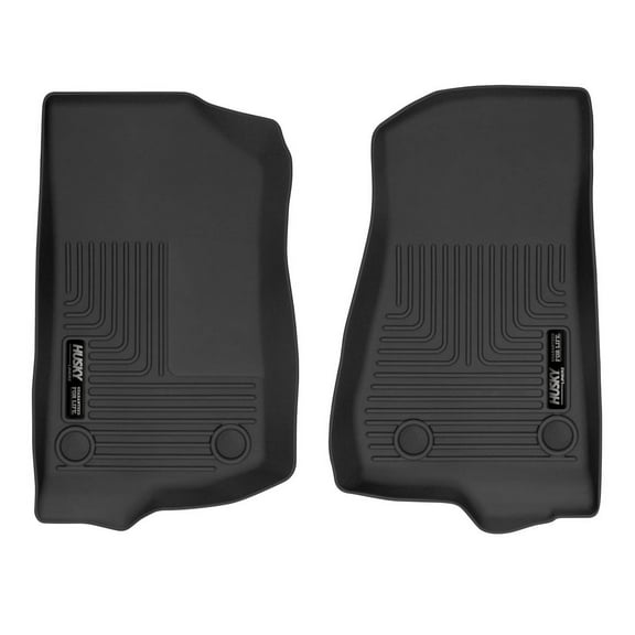 Husky Liners 54531 X-Act Contour Floor Liners Fits 2018-2025 Jeep Wrangler JL & 2020-2025 Jeep Gladiator Front Row 2 Pc Black