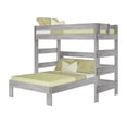 thumbnail image 3 of Max & Lily Solid Wood Bunk Bed, L-Shaped Twin over Full Size Bed Frame for Kids Modern Farmhouse, 3 of 9