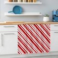 thumbnail image 5 of Red Striped Small Sink Skirt, Bathroom Vanity Cabinet Adhesive Curtain, Modern Geometric Minimalist Lines Utility Under Sink Cover Decorative Kitchen Cabinet Curtains 10"x11", 5 of 8
