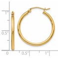 thumbnail image 4 of 14k Yellow Gold 2x25mm Hoop Earrings Round, 4 of 8