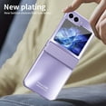 thumbnail image 6 of Allytechgroup Galaxy Z Flip 6 Case, Stylish Plating Slim Fit Cover Hinge Protection Shockproof Anti-Scratch Bumper Rugged Phone Case for Samsung Galaxy Z Flip 6 5G, Purple, 6 of 7