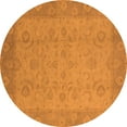 thumbnail image 1 of Ahgly Company Indoor Round Oriental Orange Industrial Area Rugs, 4' Round, 1 of 4