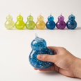 thumbnail image 4 of Squishy Glitter Gourd Stress Toy, Transparent Maltose Filled Squeeze Pinch Toy, Rainbow Calabash Shape Jelly Sensory Fidget Toy, Decompression Hand Toy for Kids and Adults（Random Color）, 4 of 7