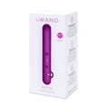 thumbnail image 1 of Le Wand Chrome Baton Rechargeable Silicone Mini Vibrator Dark Cherry, 1 of 5