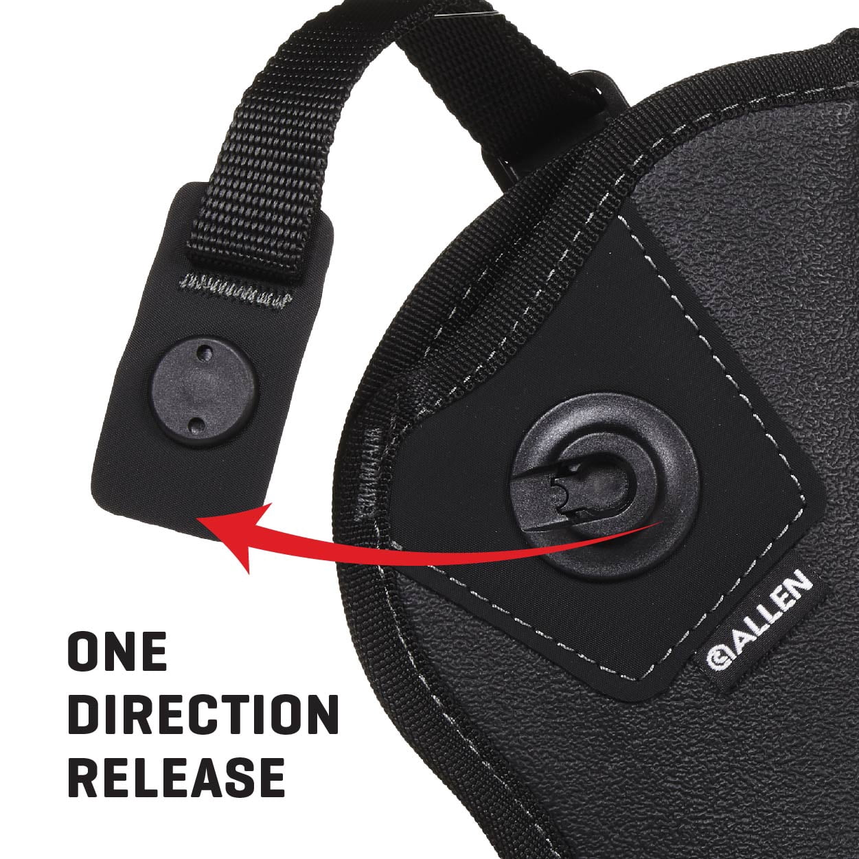 Allen Company Magnetic Quick Release Firearm Hip Holster, 4"-5," Black, Polyester, 0.26 lb