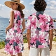 thumbnail image 4 of Jeiento Womens Hawaiian Dresses Matching Hawaiian Outfits for Couples Tropical Flowers Men Casual Button Up Shirt Men and Women Matching Outfits Flowy Tank Dresses, 4 of 6