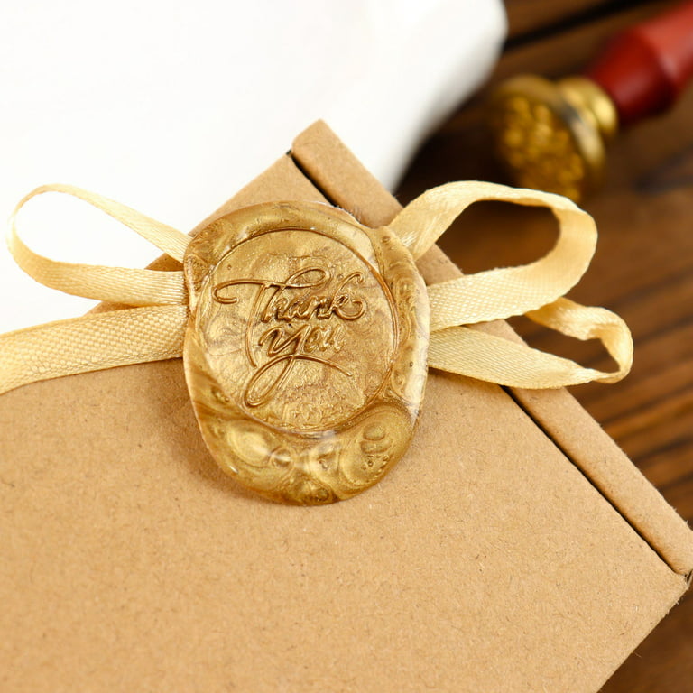 Best Wishes Thank You Wax Seal Stamps Wax Beads Kit For Envelopes Wedding  Cards Gift Wrapping Scrapbooking Wax Stampers Tools
