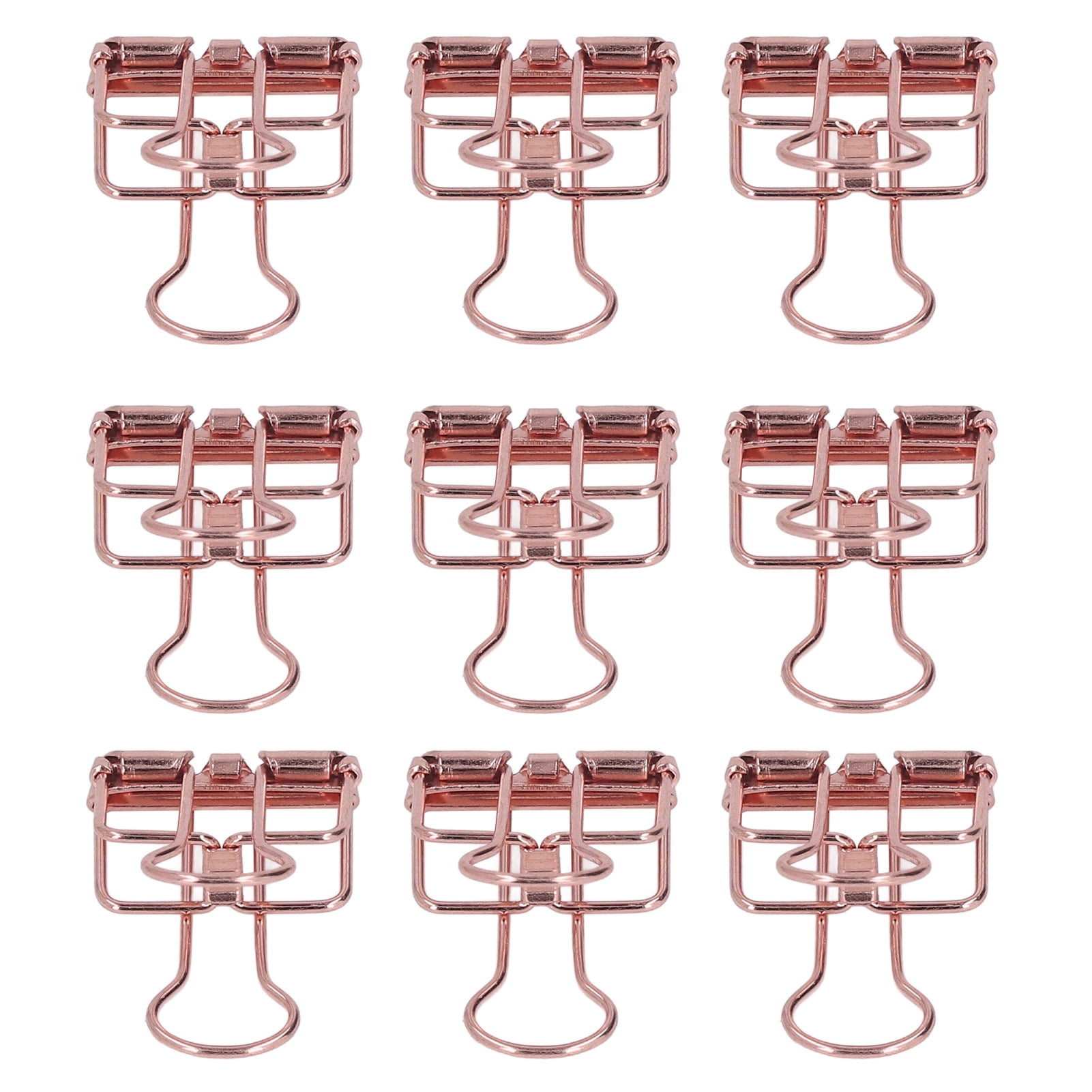 Yajisi 80-Piece 19mm (0.75 in) Small Metal Hollow Binder Clips Strong Clamping Paper Clamps, Rose Gold