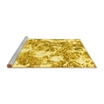 thumbnail image 2 of Ahgly Company Machine Washable Indoor Round Abstract Yellow Modern Area Rugs, 8' Round, 2 of 4