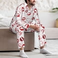thumbnail image 7 of Rocae Red Lips for Men's Pajamas Set Mens Pjs Sets Long Sleeve Button Down Sleepwear-Medium, 7 of 7